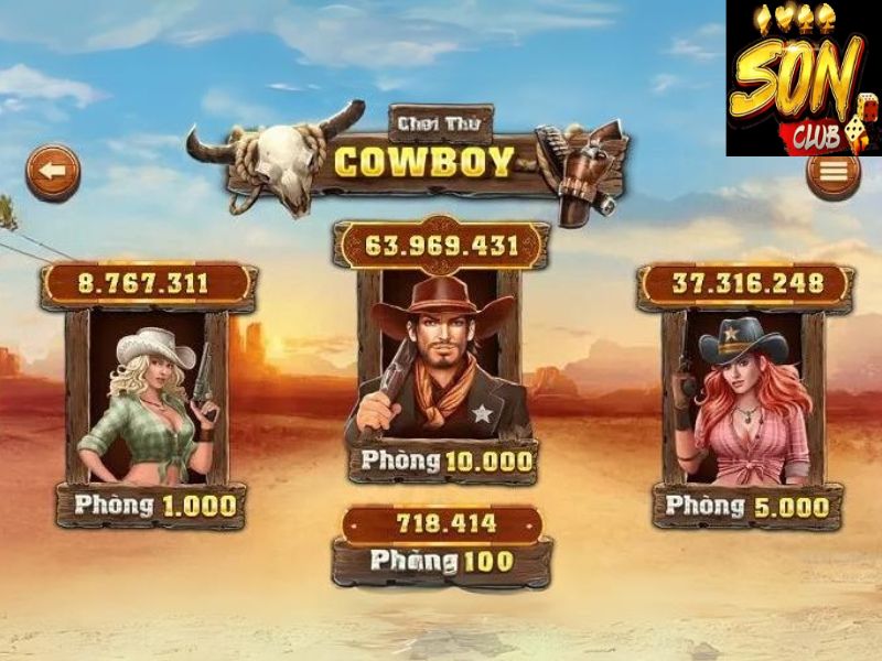 Lựa chọn phòng chơi theo mức cược bạn mong muốn tại Sonclub