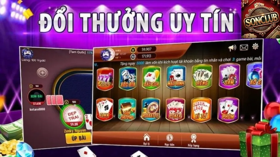 giao diện Sonclub trên điện thoại thể hiện sự chuyên nghiệp