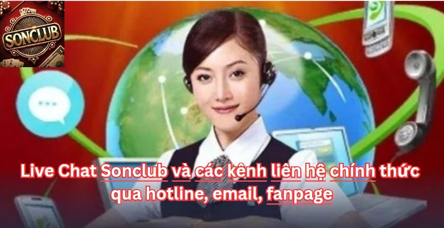 Live Chat Sonclub và các kênh liên hệ hỗ trợ Sonclub qua hotline, email, fanpage